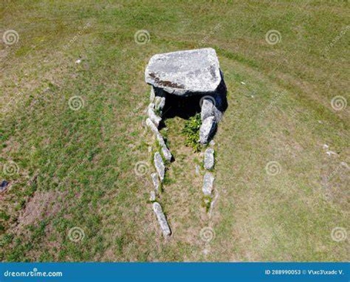 Aerial View Of Dolmen Of Guadalperal