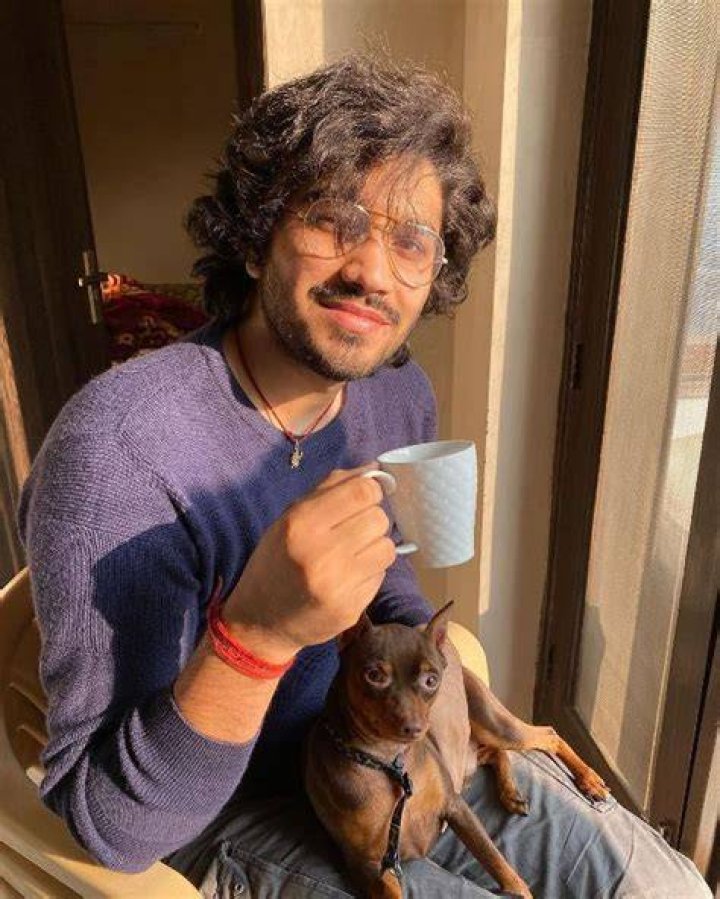 Aman Dhattarwal with his dog
