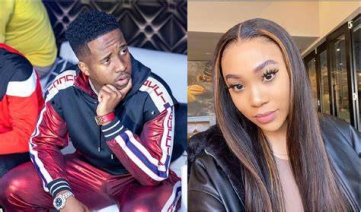 Andile with his girlfriend Tamia Mpisane