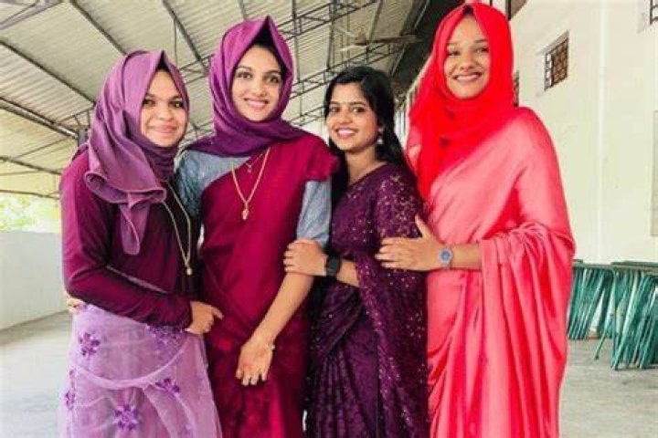 Athulya with her friends