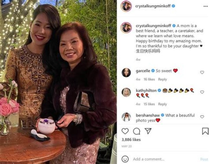 Crystal Kung Minkoff dedicated an Instagram post to her mother Stephanie Holappa