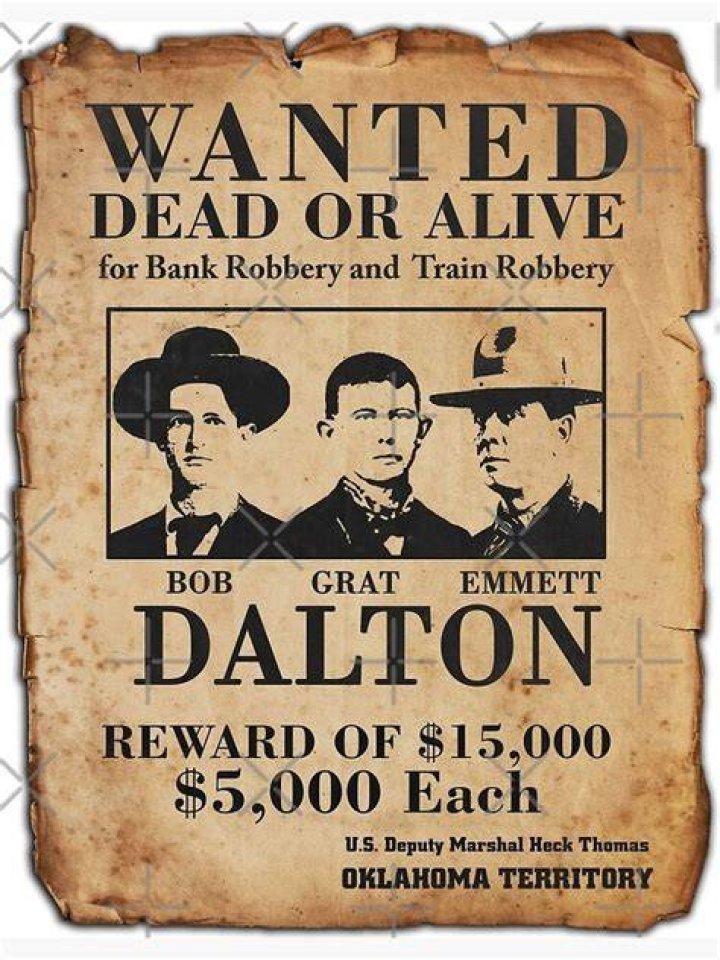 Dalton Gang Reward Poster