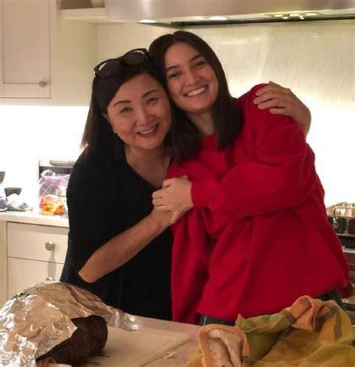 Emily Mariko with her mother