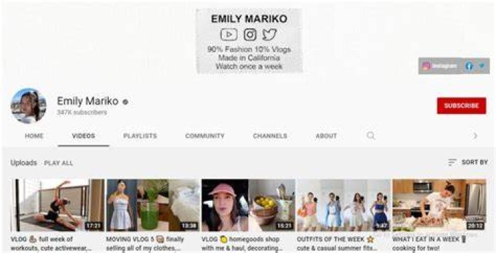 Emily Mariko Youtube channel