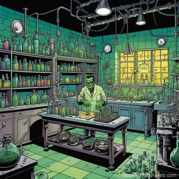 Frankenstein Illustration Labratory