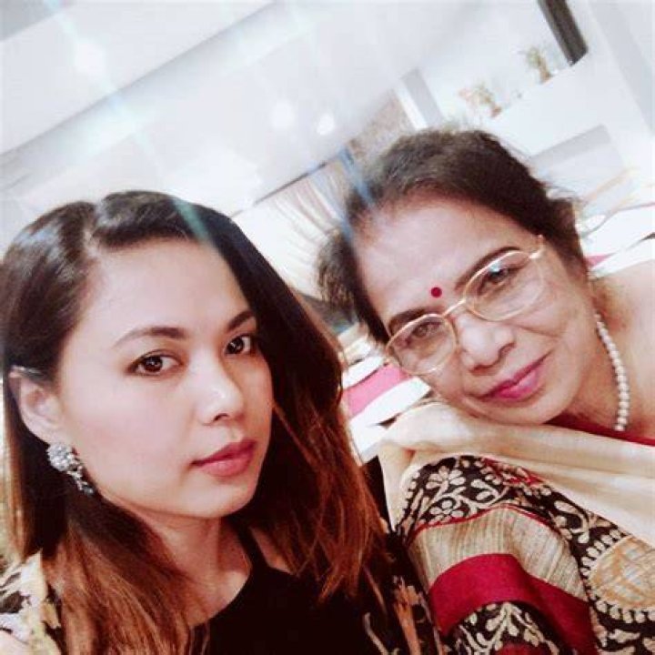 Lin Laishram with her family