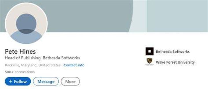 LinkedIn profile of Pete Hines