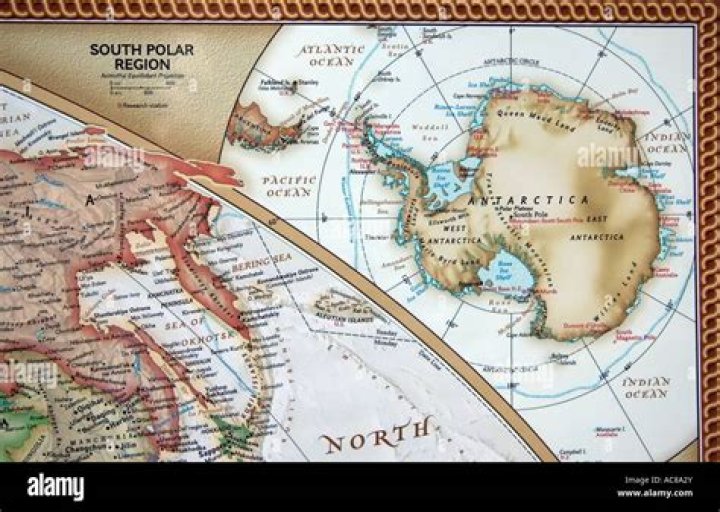 Map Of South Pole Region 90 Million Years Ago
