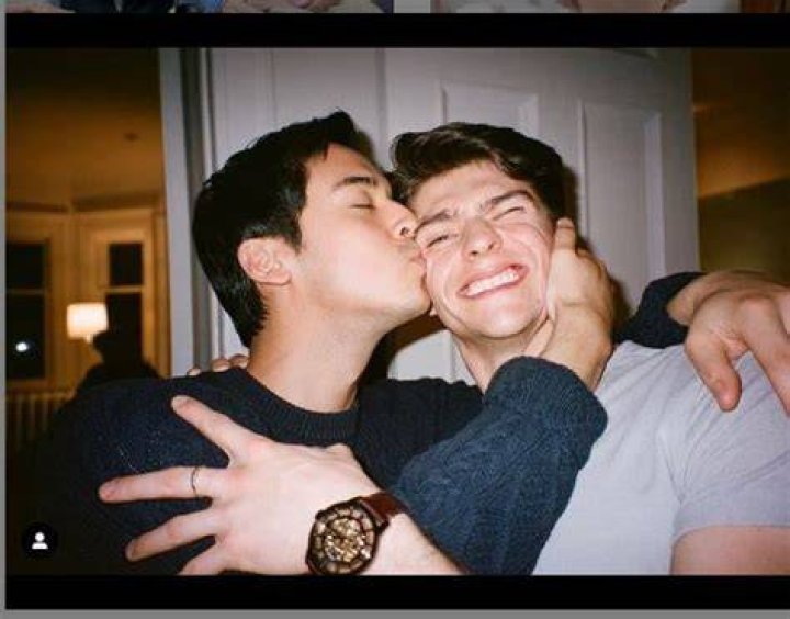Michael Hsu Rosen with his friend