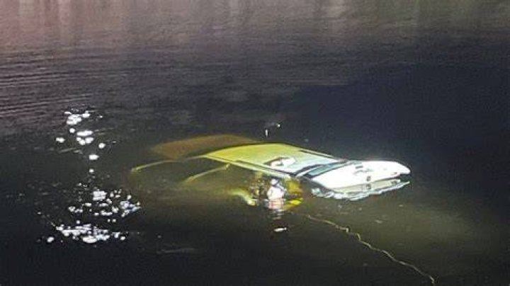 Submerged Car Towed In Florida