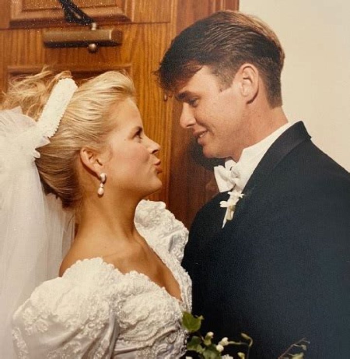 Tripp Morris with her wife Venus on their marriage day