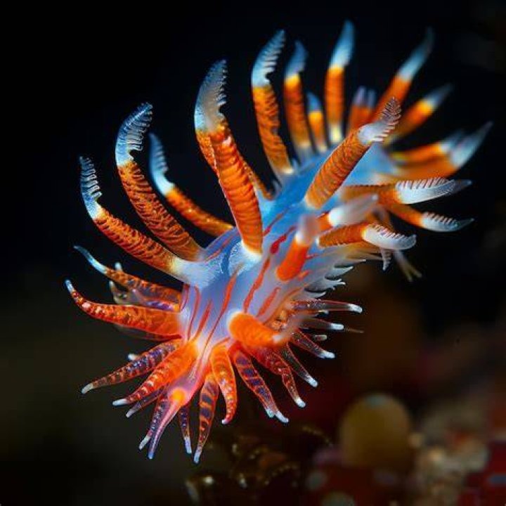 underwater animal photography blue stripes