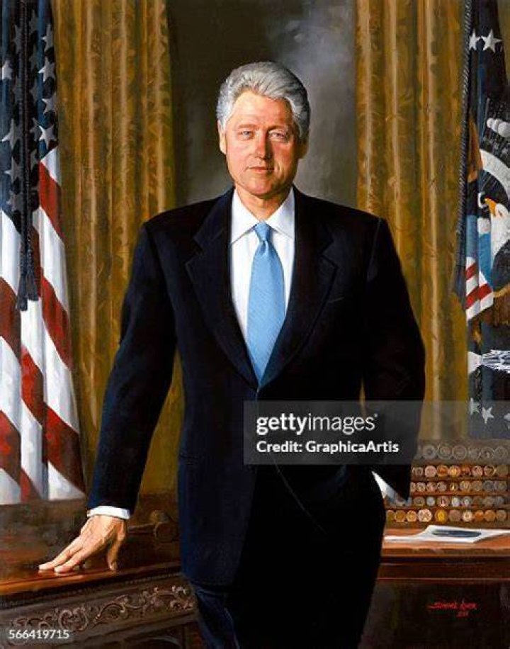 US President Bill Clinton Poses For Photographs Af